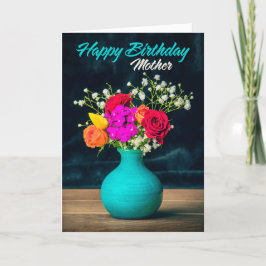 Grattis på födelsedagen Mor Vacker Flower Arrangem Helgkort