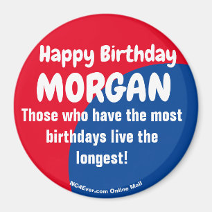 Grattis på födelsedagen MORGAN Magnet