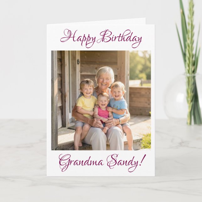 Grattis på födelsedagen Mormor Foto Mall Personlig (Framsida)