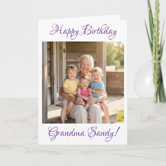 Grattis på födelsedagen Mormor Foto Mall Personlig (Framsida)