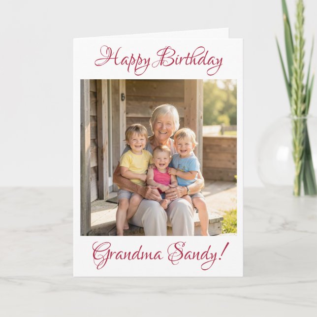 Grattis på födelsedagen Mormor Foto Mall Personlig (Framsida)