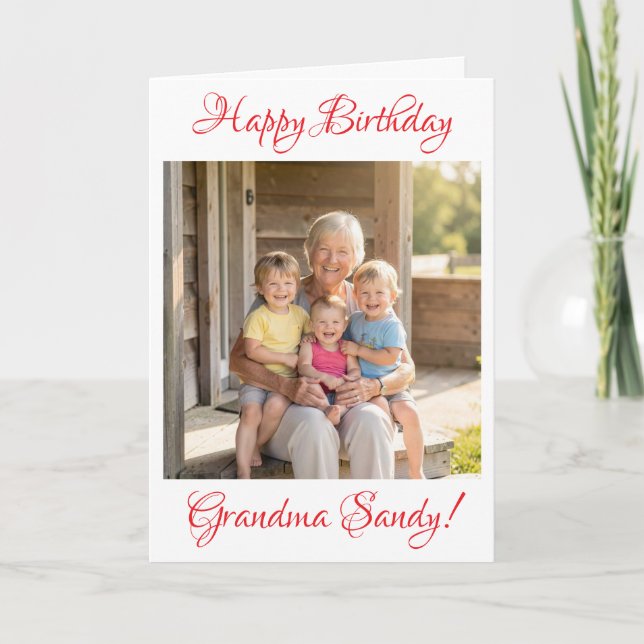 Grattis på födelsedagen Mormor Foto Mall Personlig (Framsida)