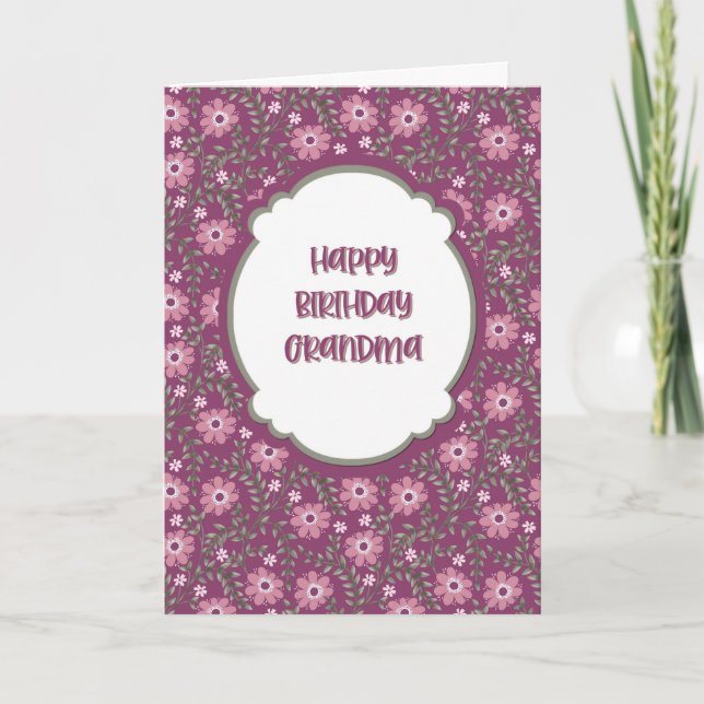 Grattis på födelsedagen Mormor Kort (Framsida)
