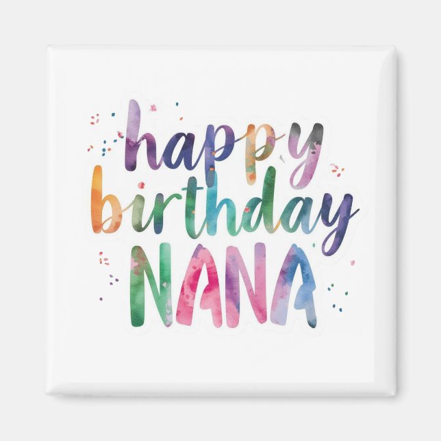 Grattis på födelsedagen Mormor Magnet (Framsidan)
