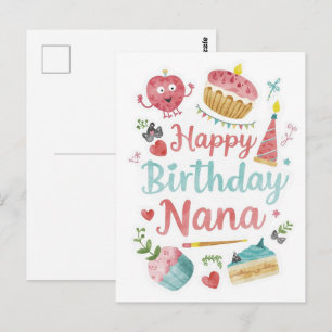 Grattis på födelsedagen Mormor Vykort