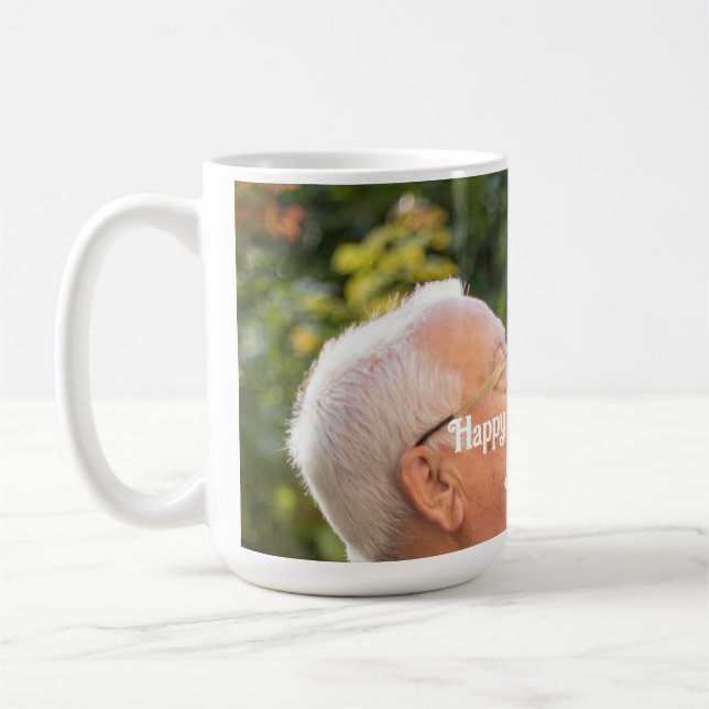 Grattis på födelsedagen morpa personaliserar foto kaffemugg (Vänster)