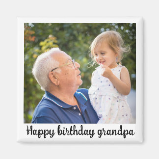 Grattis på födelsedagen morpa personaliserar foto magnet