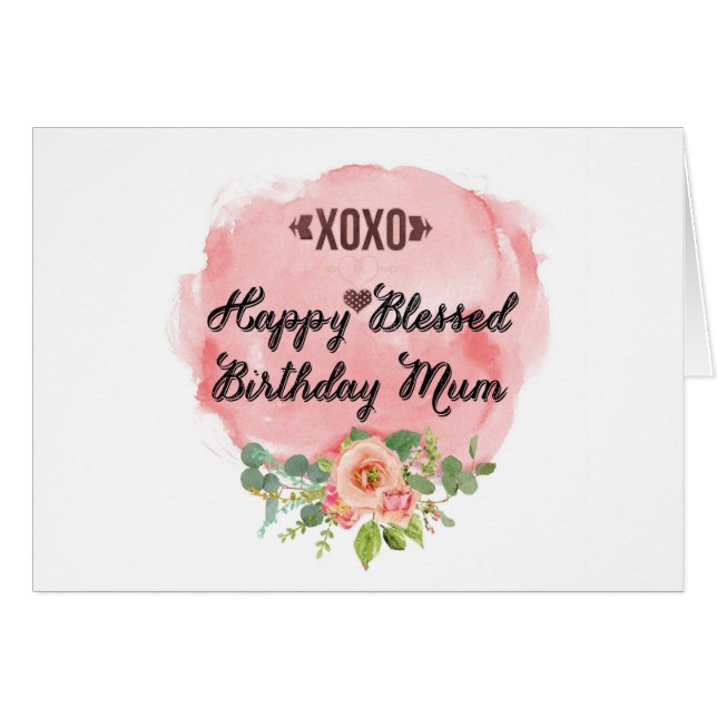 Grattis på födelsedagen Morsa Hälsningskort (Framsidan Horizontal)