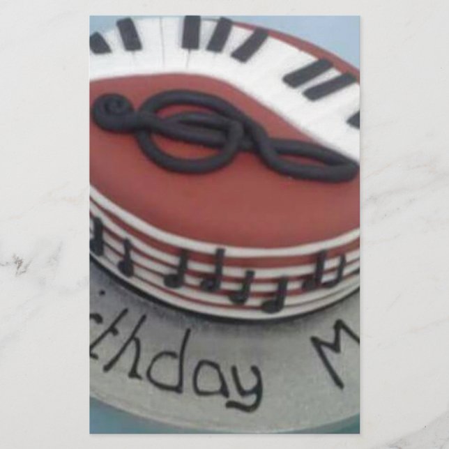 Grattis på födelsedagen morsa kaka brevpapper (Framsida)