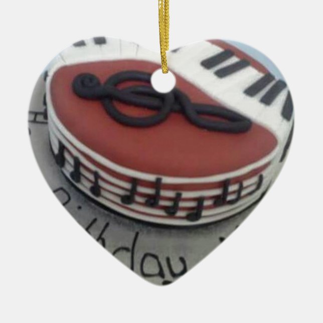 Grattis på födelsedagen morsa kaka julgransprydnad keramik (Framsidan)