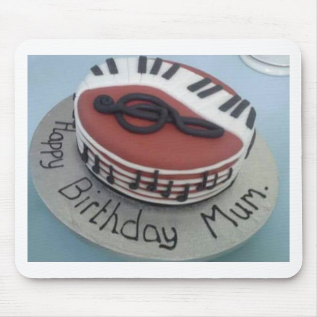 Grattis på födelsedagen morsa kaka musmatta (Framsidan)