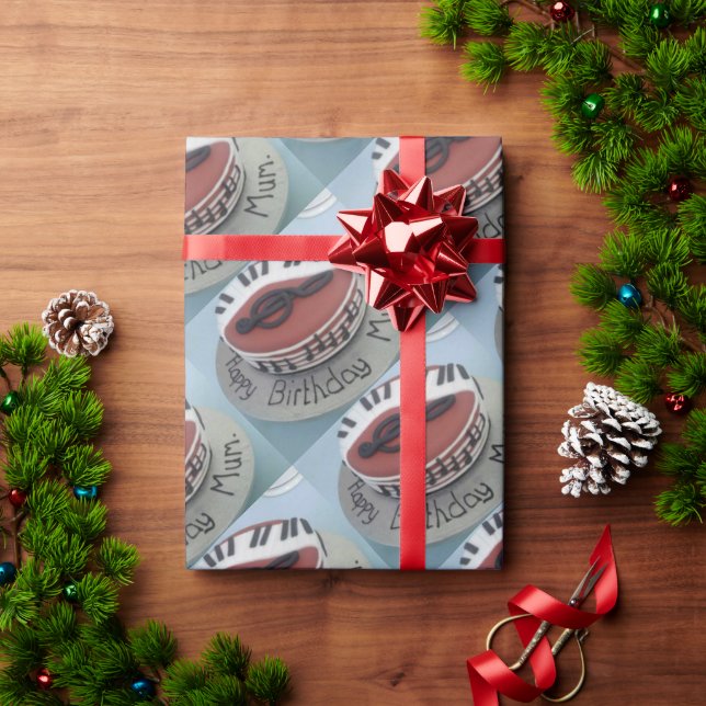 Grattis på födelsedagen morsa kaka presentpapper (Julgåva)