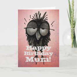 Grattis på födelsedagen Morsa! Sömnig Uggla Art Mo Kort