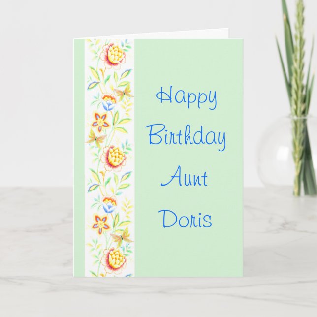 Grattis på födelsedagen Moster Doris Kort (Framsida)
