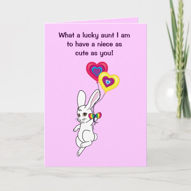 Grattis på födelsedagen Moster till Niece Kort (Framsida)