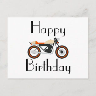 Grattis på födelsedagen Motorcykel Postkort Vykort