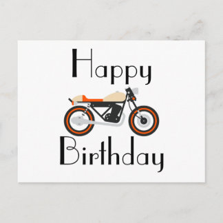 Grattis på födelsedagen Motorcykel Postkort Vykort