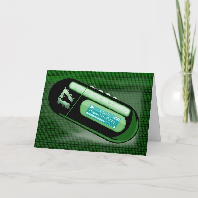 Grattis på födelsedagen MP3-typ för spelare Kort (Framsida)