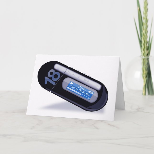 Grattis på födelsedagen MP3-typ för spelare Kort (Framsida)