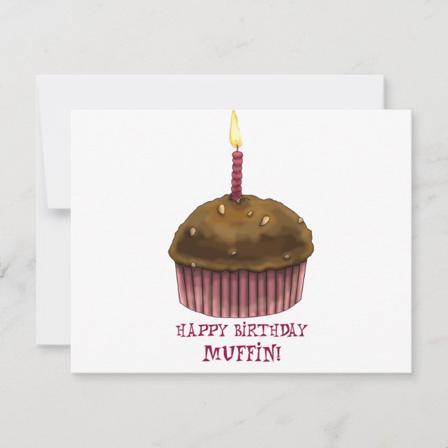 Grattis på födelsedagen Muffin Kort (Framsida)