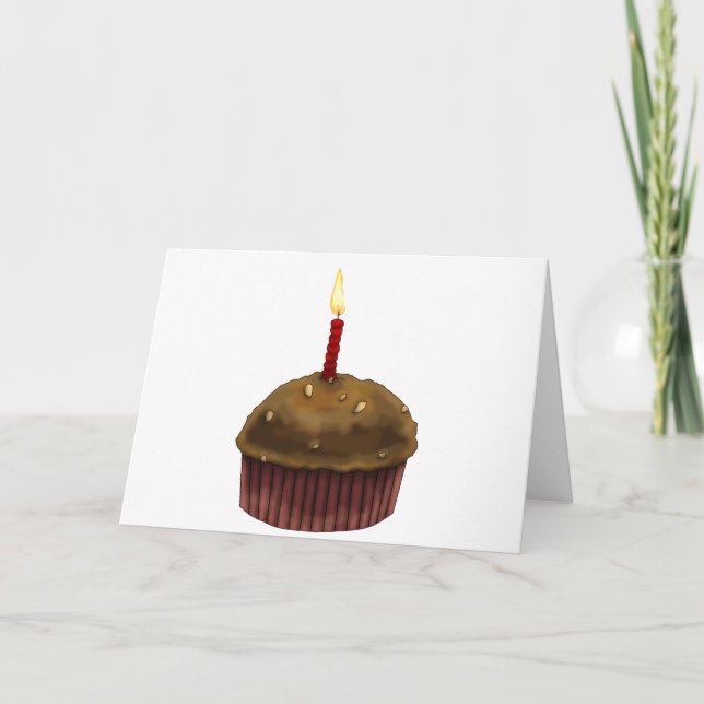 Grattis på födelsedagen Muffin Kort (Framsida)