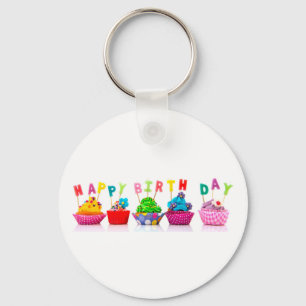 grattis på födelsedagen Muffinsar - nyckelkedja Nyckelring