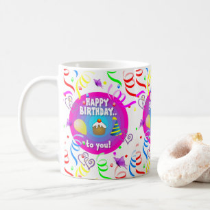 Grattis på födelsedagen Mugg Confetti