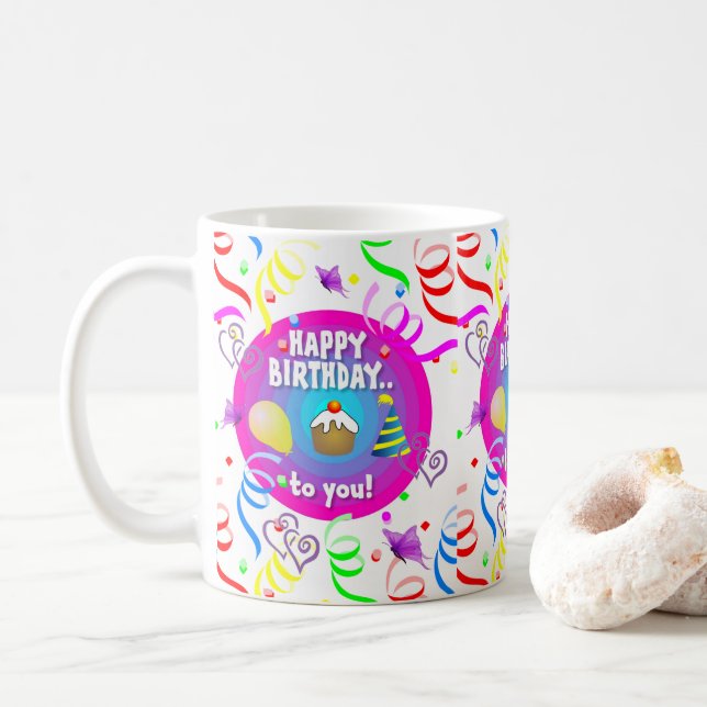 Grattis på födelsedagen Mugg Confetti (Med munk)