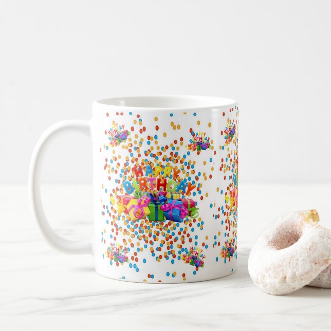 Grattis på födelsedagen-mugg kaffemugg (Med munk)