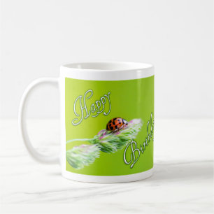 Grattis på födelsedagen mugg med en ladybug!