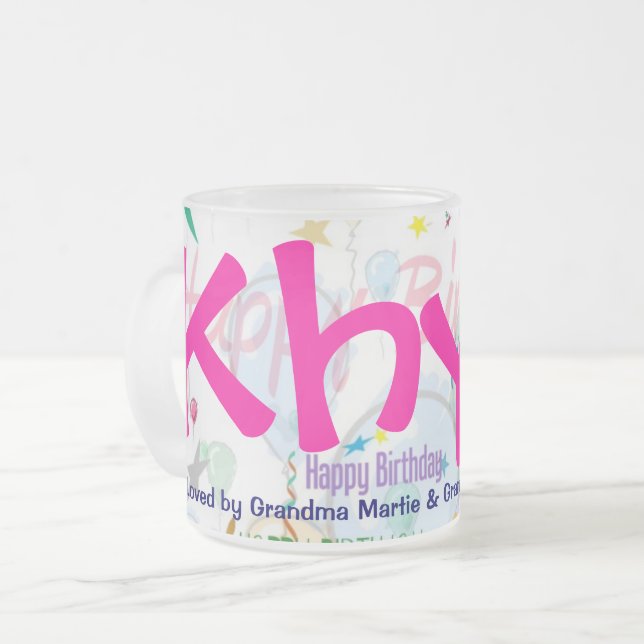 Grattis på födelsedagen Mugg (Personalize) (Framsida vänster)