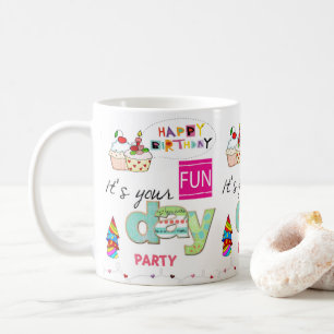 Grattis på födelsedagen Mugg ROLIGT Cuptårta