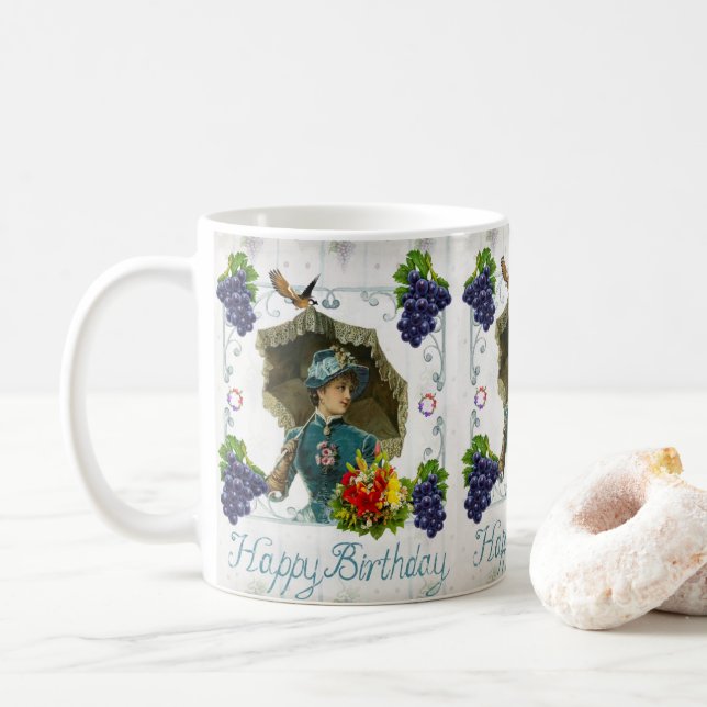 Grattis på födelsedagen Mugg Victorian (Med munk)