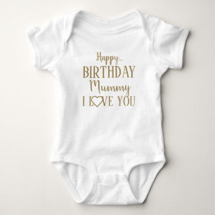Grattis på födelsedagen Mummy i Kärlek Du Baby T Shirt