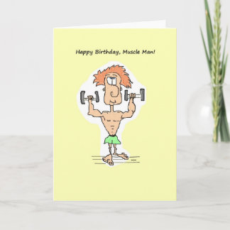 Grattis på födelsedagen, Muscle Man Card. Kort