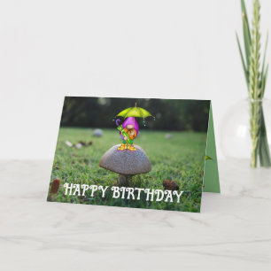 Grattis på födelsedagen Mushroom Gnome Kort