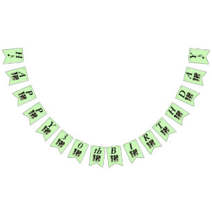 Grattis på födelsedagen Musician svarta katter spe Vimplar