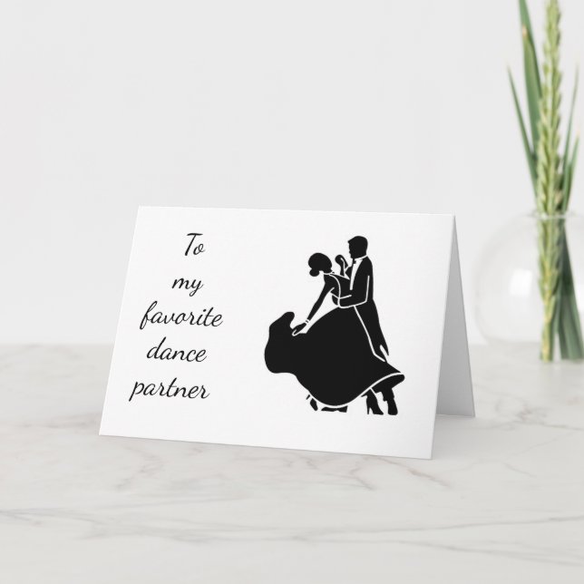 GRATTIS PÅ FÖDELSEDAGEN "MY FAVORITE DANCE PARTNER KORT (Framsida)