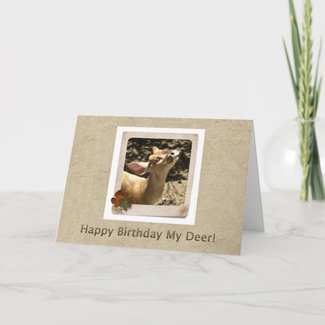 Grattis på födelsedagen My Hjort Kort (Framsida)