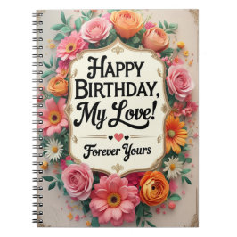 Grattis på födelsedagen My Kärlek - Romantic Anteckningsbok