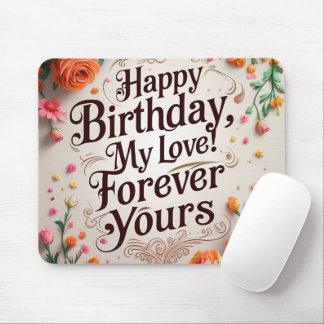 Grattis på födelsedagen My Kärlek - Romantic Musmatta