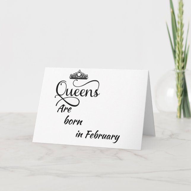 GRATTIS PÅ FÖDELSEDAGEN MY *QUEEN* BORN IN *FEBRUA KORT (Framsida)