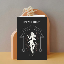 Grattis på födelsedagen Mystic Leo Zodiac Horoscop Inbjudan