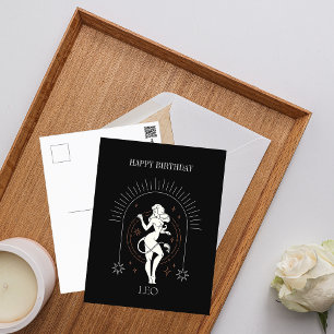 Grattis på födelsedagen Mystic Leo Zodiac Horoskop Vykort