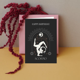 Grattis på födelsedagen Mystic Scorpio Zodiac Horo Inbjudan