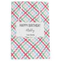 Grattis på födelsedagen + Namn + från färgad Gingh