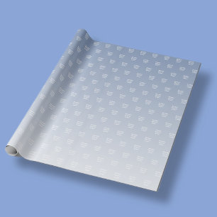 Grattis på födelsedagen & Namn Ljusblå Ombre Presentpapper