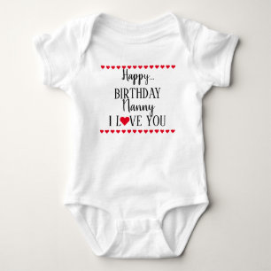 grattis på födelsedagen Nanny i Kärlek Du Baby  T Shirt