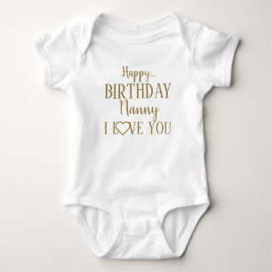 Grattis på födelsedagen Nanny i Kärlek Du Baby T Shirt
