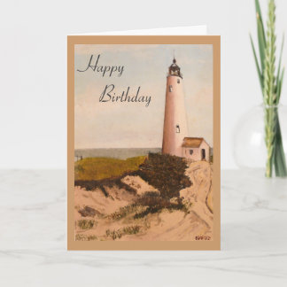 Grattis på födelsedagen Nantucket Lighthouse Greet Kort